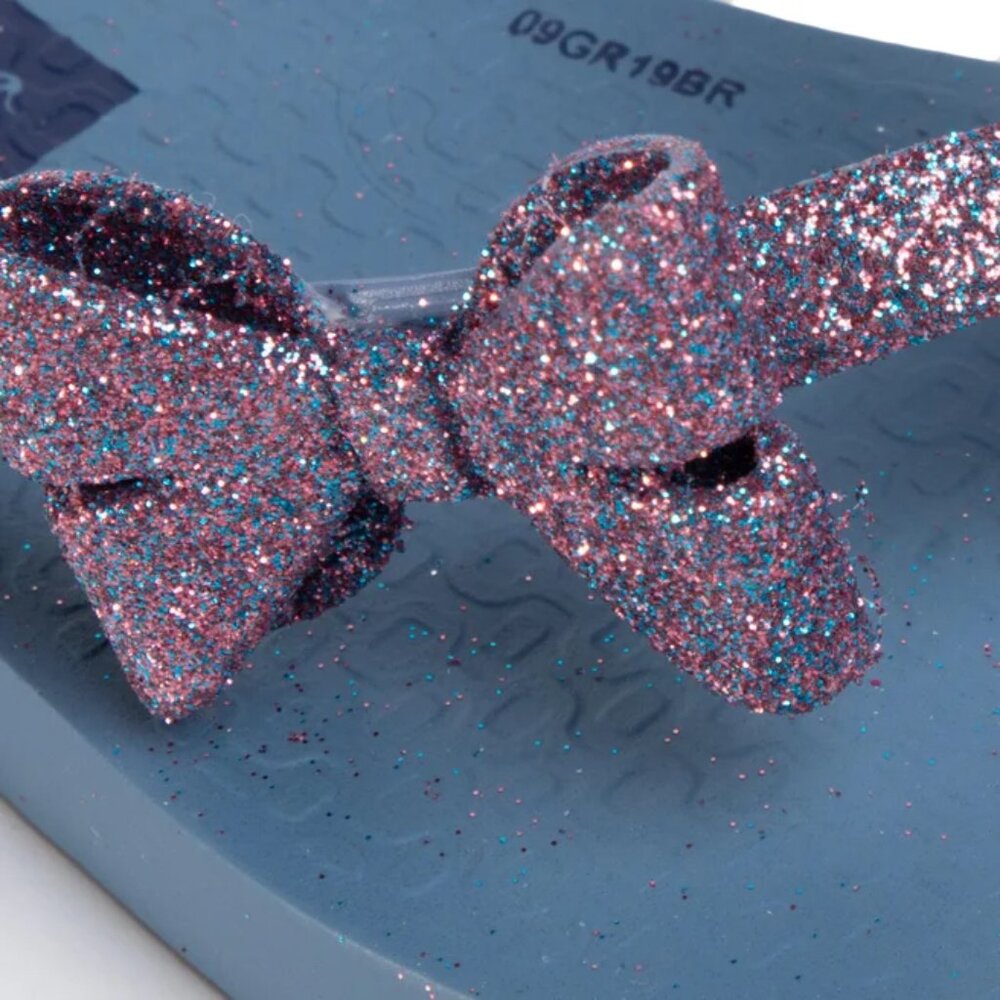 NWT Ipanema Ana Glitter Bow Kids Flip Flops, Size 10/11 - Picture 3 of 3